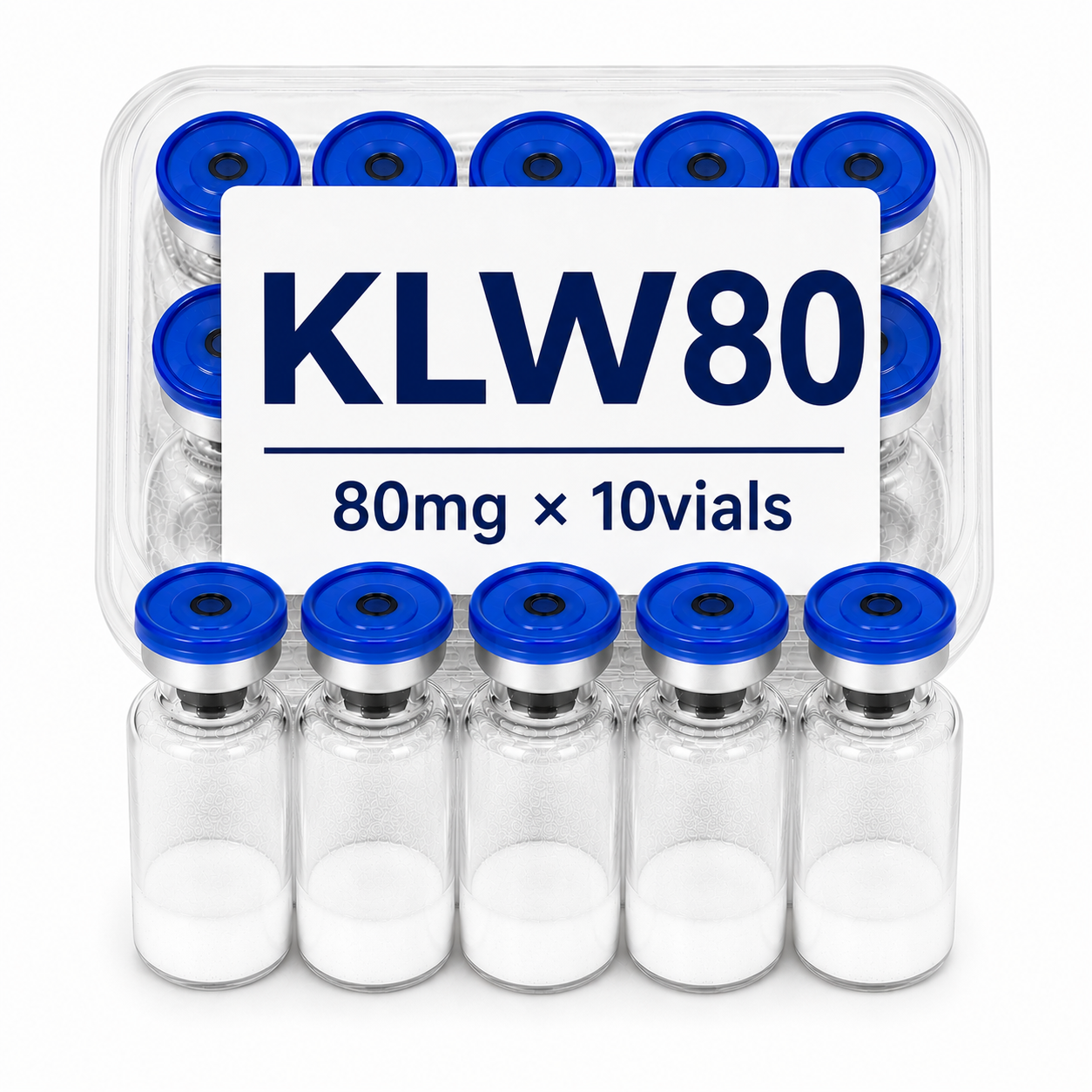 KLOW80--(BPC157 10mg+GHK-CU50mg+TB500 10mg+kpv10mg) KLV Blend 80mg×10vials