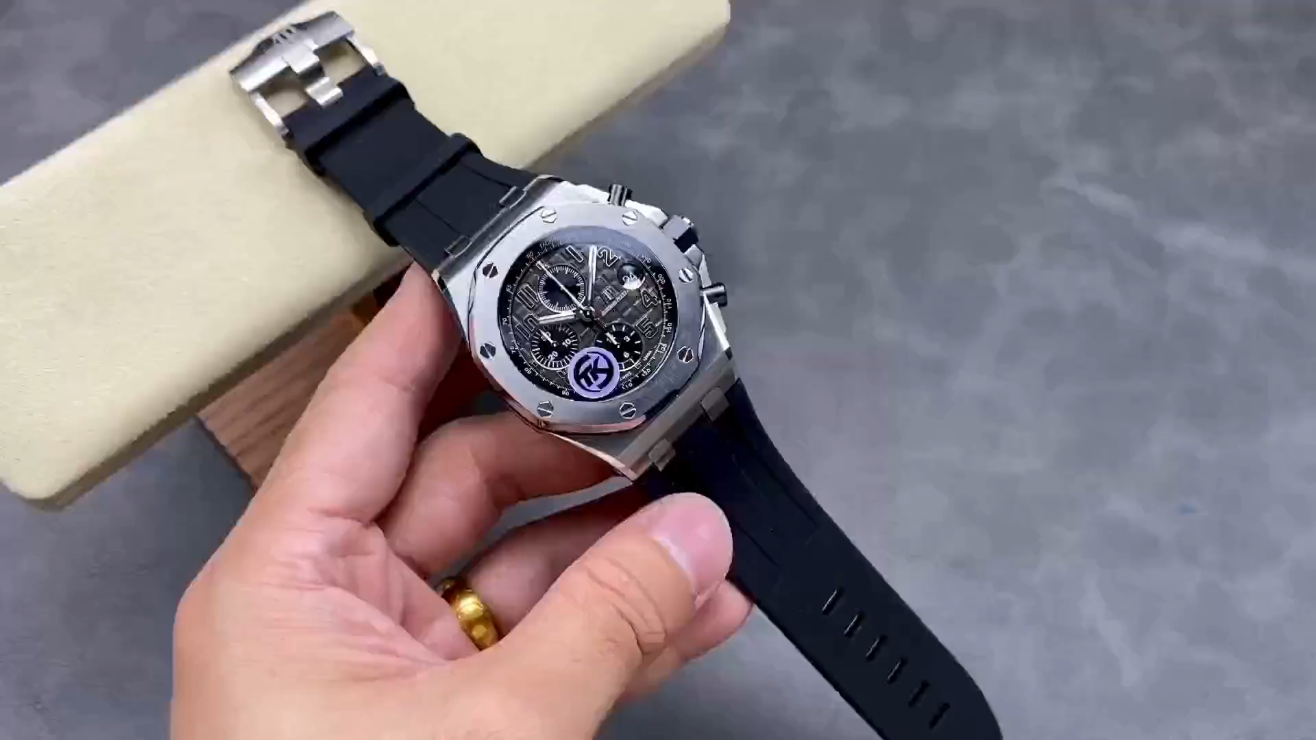 1:1 Clone AP Royal Oak Offshore Chronograph 42 Rubber Strap 26470ST.OO.A104CR.01