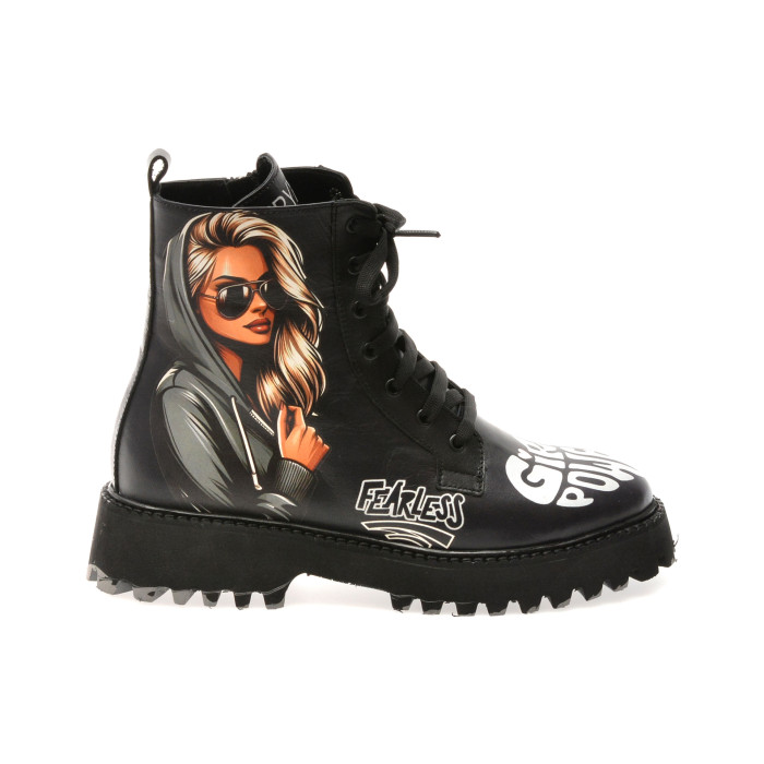 Ghete GRYXX negre, 5962331, din piele naturala