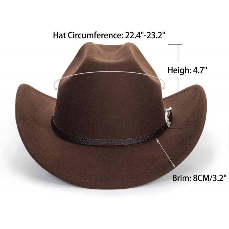 Women's Western Cowboy Hats Classic Felt Hats