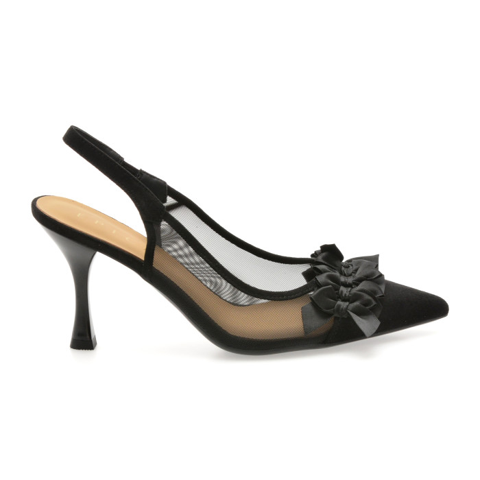 Pantofi eleganti EPICA negri, 310535, din material textil