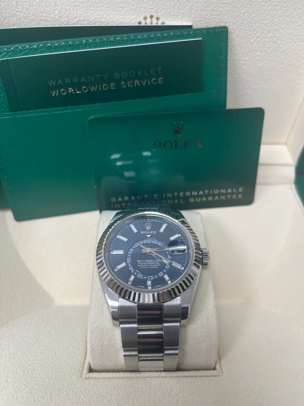 Rolex Sky-Dweller Blue Dial Stainless Steel 326934-0003 Oyster Replica