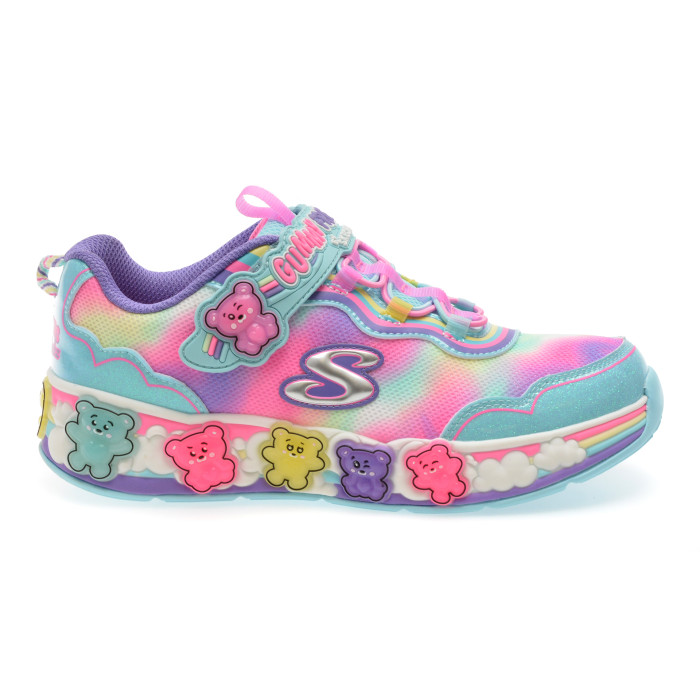 Pantofi sport SKECHERS albastri, GUMMY FRIENDS, din material textil