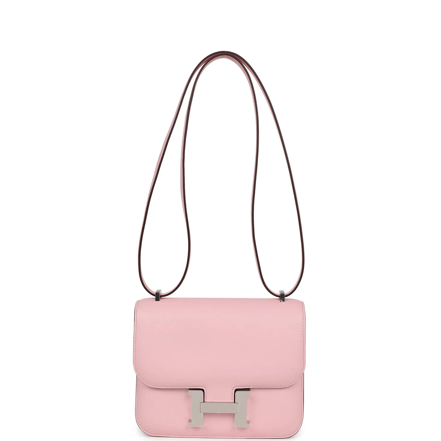 Hermes Constance 18 Rose Sakura Swift Palladium Hardware