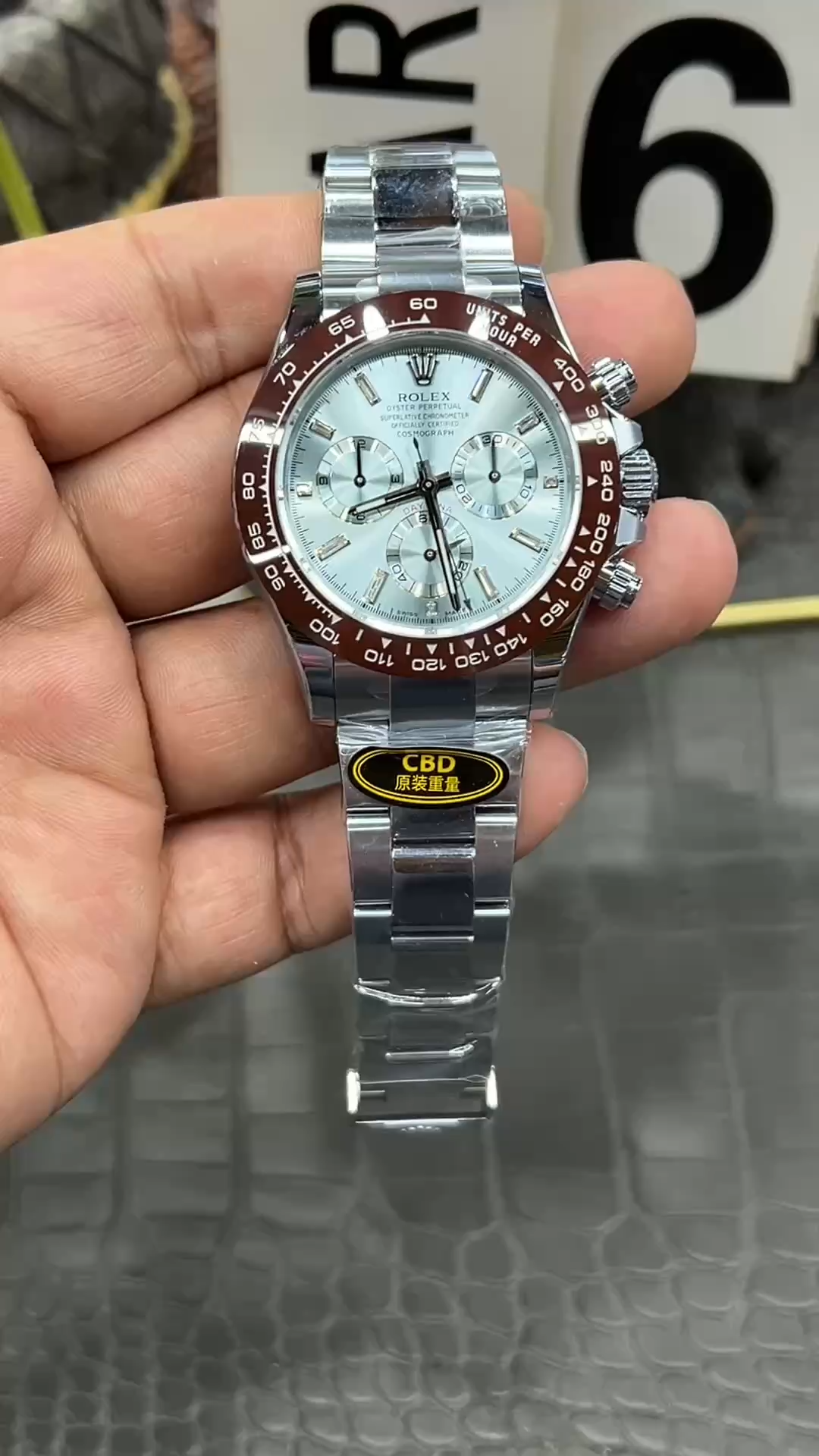 Rolex Cosmograph Daytona 116506 Ice Blue Dial Platinum 40MM Mens Replica Watch