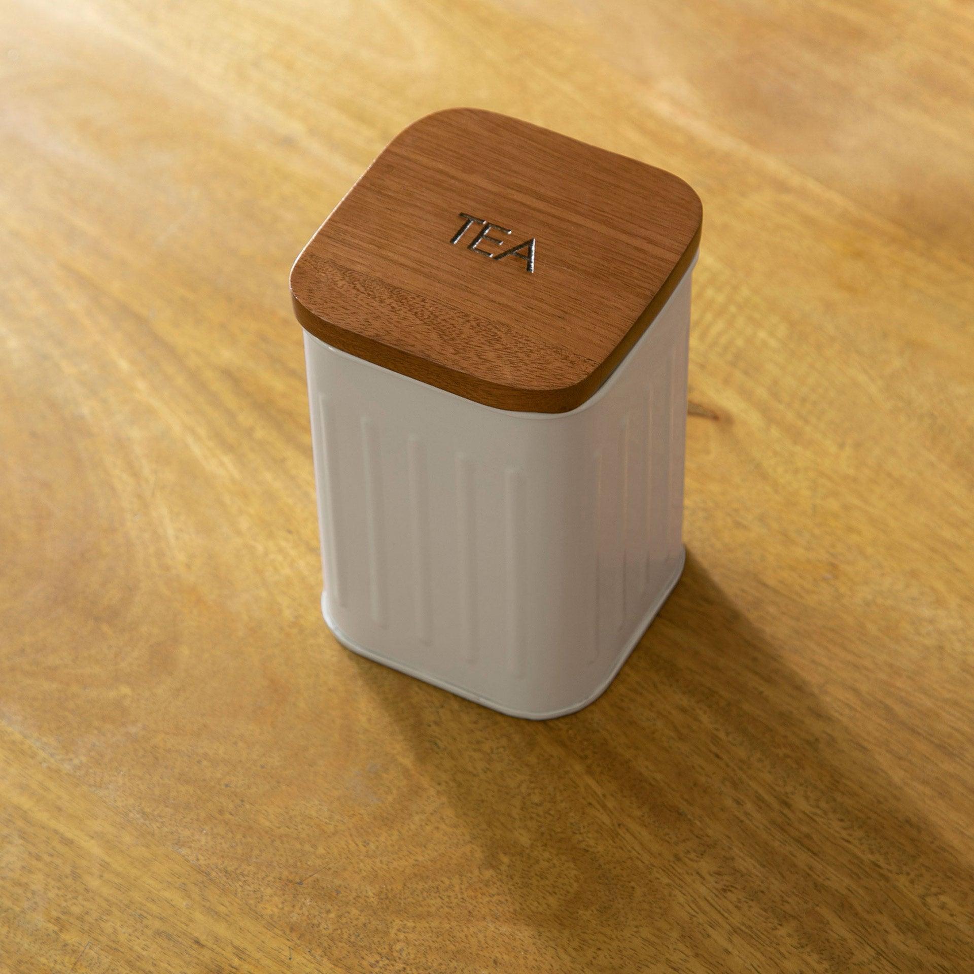 Tea Container With Wooden Lid