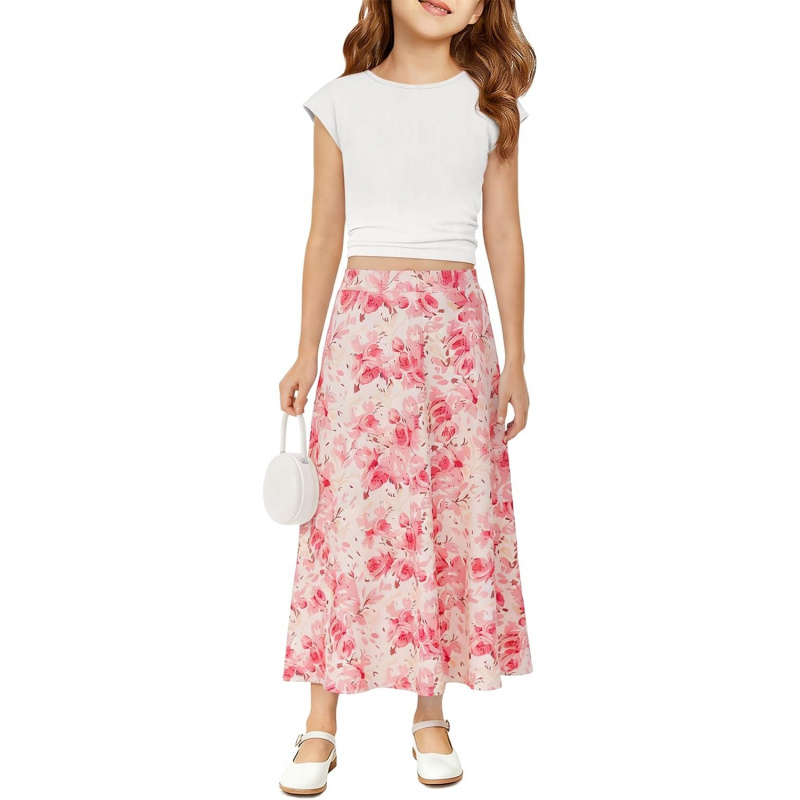 Girls 2 Piece Maxi Skirt Set