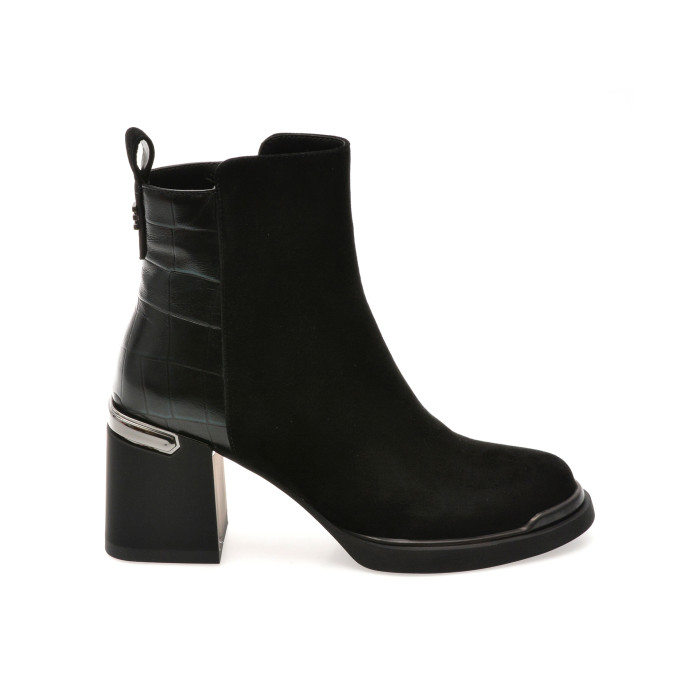 Botine EPICA negre, 2177, din piele intoarsa