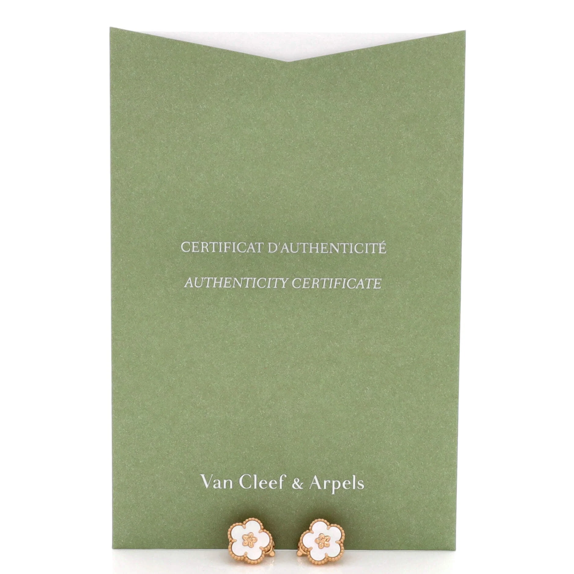 Lucky Spring Plum Blossom Stud Earrings 18K Rose Gold and Mother of Pearl