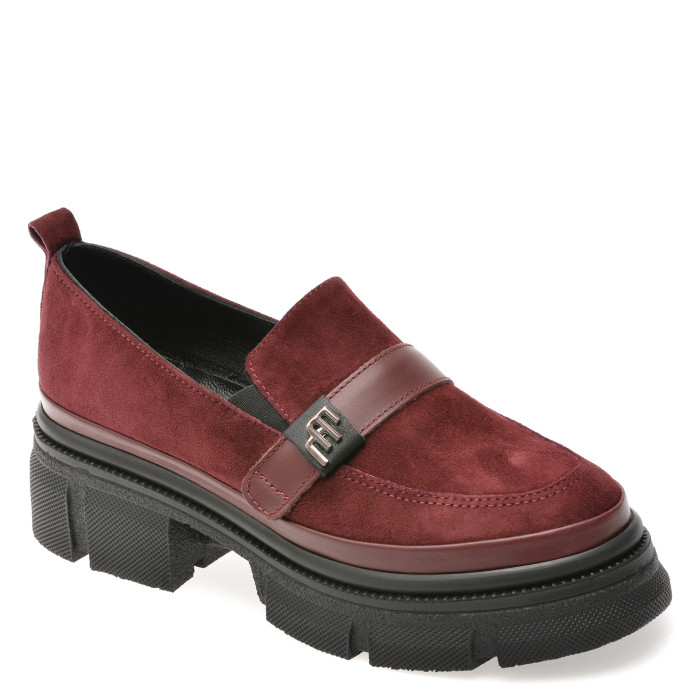 Mocasini GRYXX visinii, 387340, din piele intoarsa