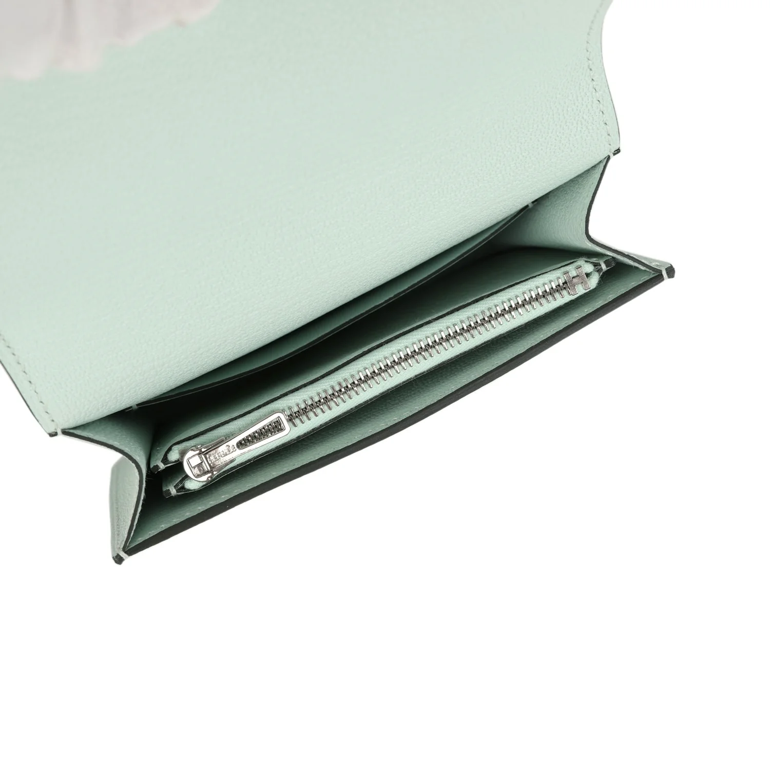 Hermes Roulis Slim Wallet Vert Fizz Chevre Palladium Hardware