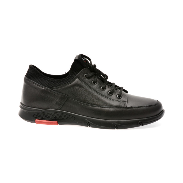 Pantofi sport OTTER negri, CASPER 11, din piele naturala
