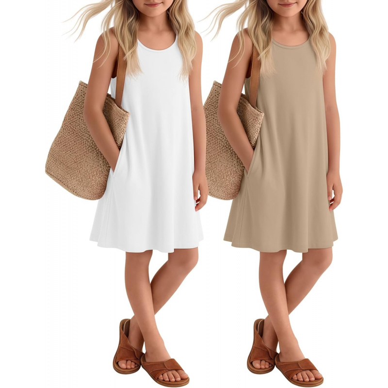 2 Pack Girls' Summer Dresses