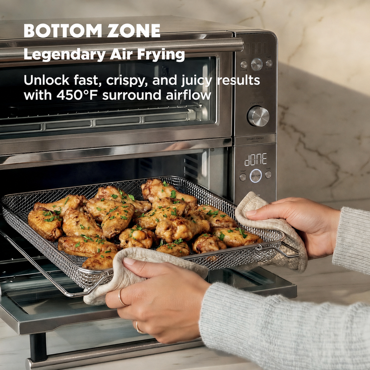 🔥Clearance Sale🔥Smart XL Double Countertop Oven & Air Fryer – Dual-Zone Cooking, 12-in-1 Functions