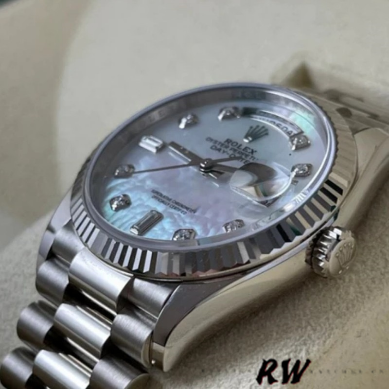 Rolex Day-Date 128239 White Gold Mother of Pearl Dial 36MM Unisex Replica Watch