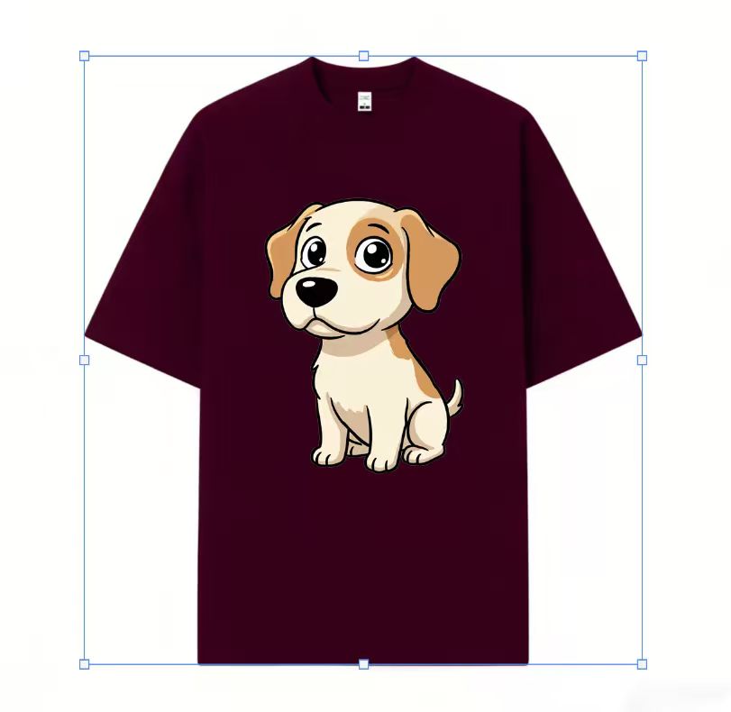 A cute and adorable short-sleeved shirt with a smiling puppy and cat print – a must-have for summer outfits.