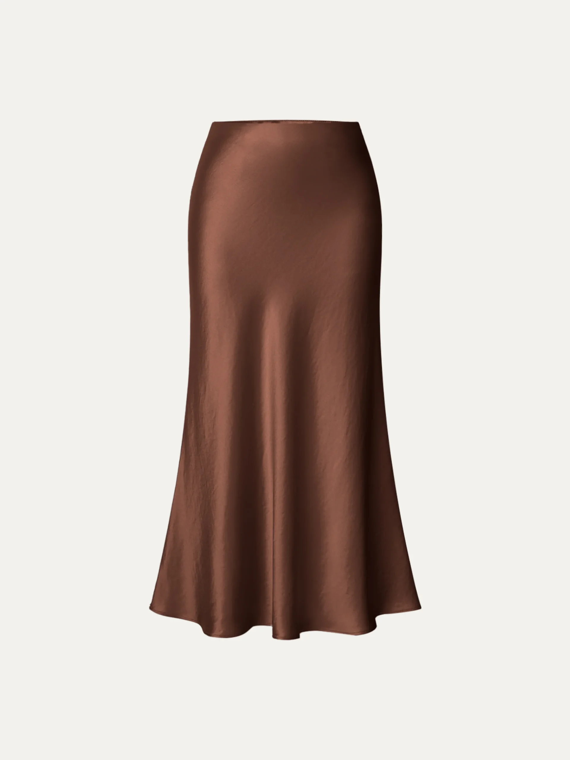 Silk-Like Bias-Cut Slip Skirt