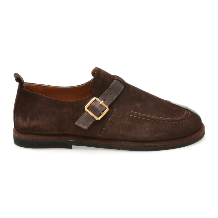 Pantofi EPICA maro, 4796005, din piele intoarsa