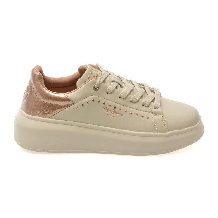 Pantofi sport PEPE JEANS bej, LS00015, din piele naturala