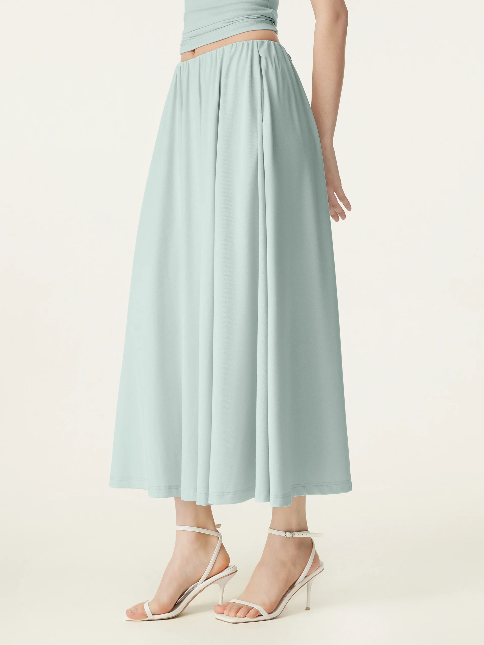 Umbrella Maxi Skirt with Pockets