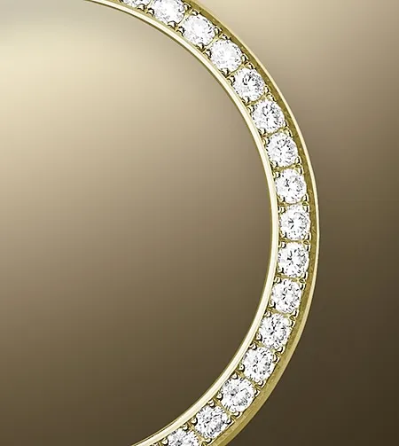 Classic watches LADY-DATEJUST Oyster, 28 mm, yellow gold and diamonds