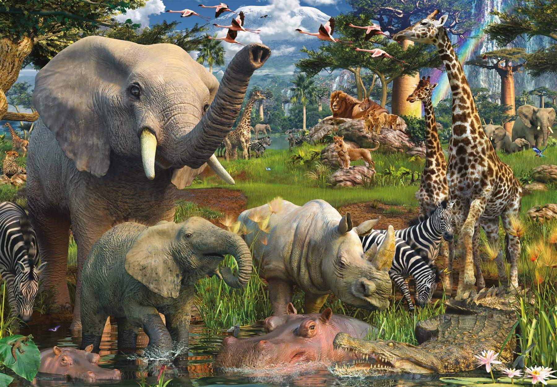 At the Waterhole 18000 Piece Puzzle