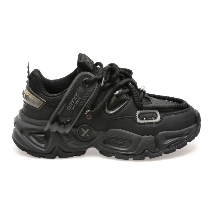 Pantofi sport GRYXX negri, 25050, din material textil