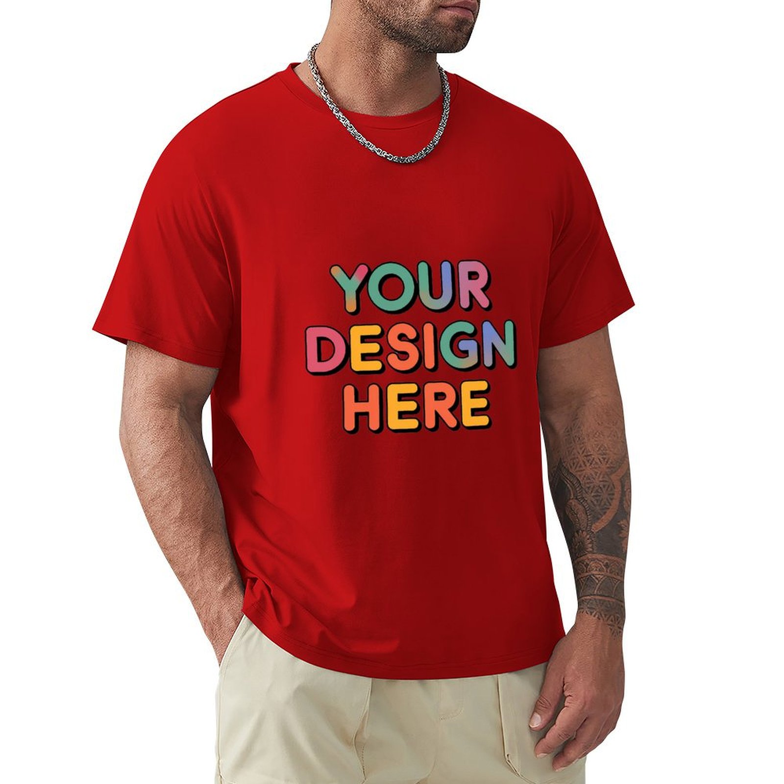 Personalized Custom Men’s Exquisite Craftsmanship 150g Front Print Tee