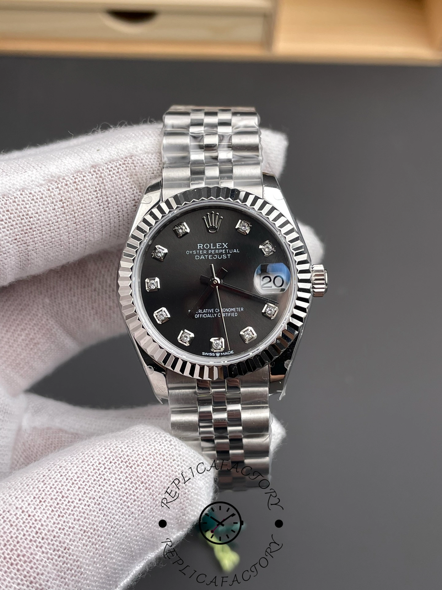 Rolex Datejust 278274 0008 Dark Grey 31mm Dial Jubilee Women's Watch