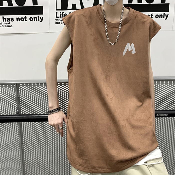 Bottoming summer youth T-shirt fitness suede thin vest