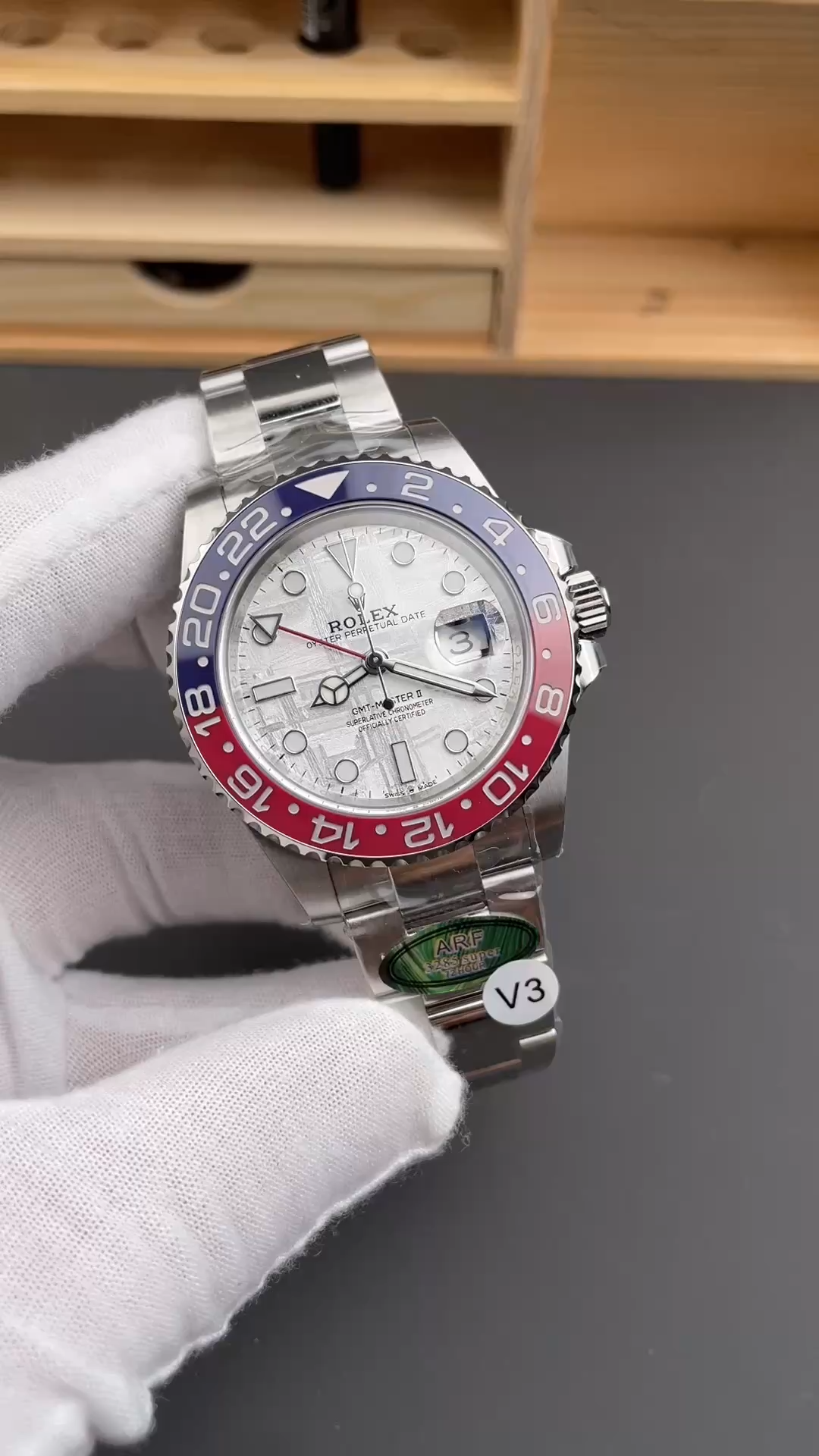 Rolex GMT-Master II 126719 0002 White Gold Meteorite Grey Dial 40mm Mens Replica Watch
