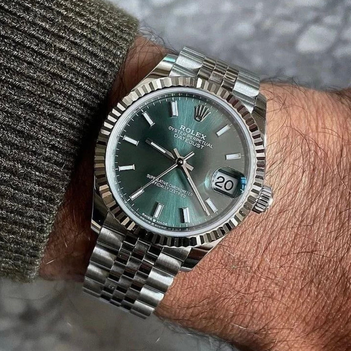 Rolex Datejust 41'Mint Green' 126334 Steel & White Gold