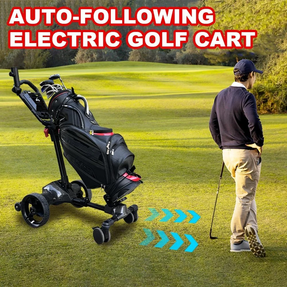 ⏰Liquidation Sale⛳Electric Auto Follow Golf Cart