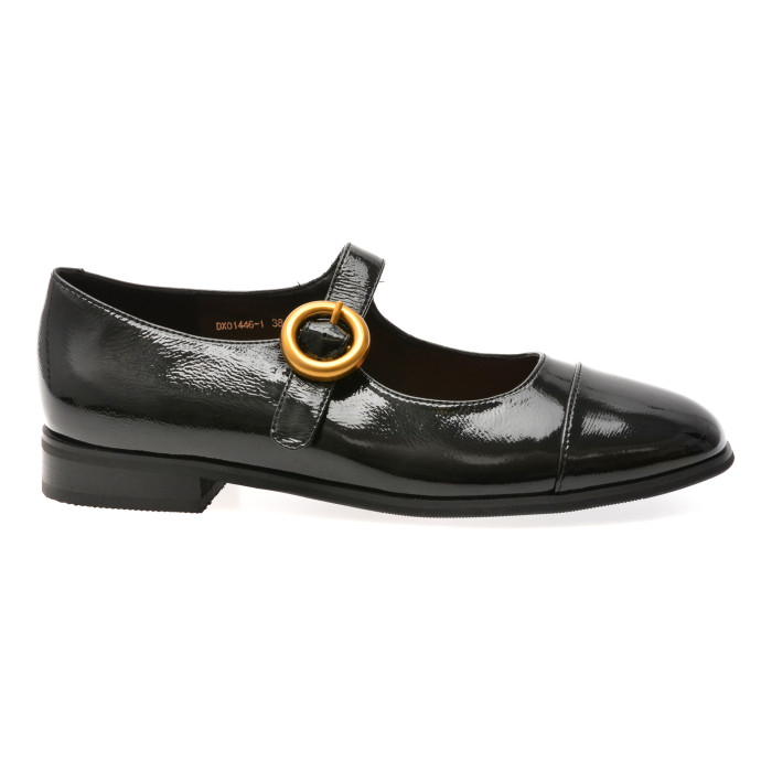 Balerini FLAVIA PASSINI negri, DX01446, din piele naturala lacuita