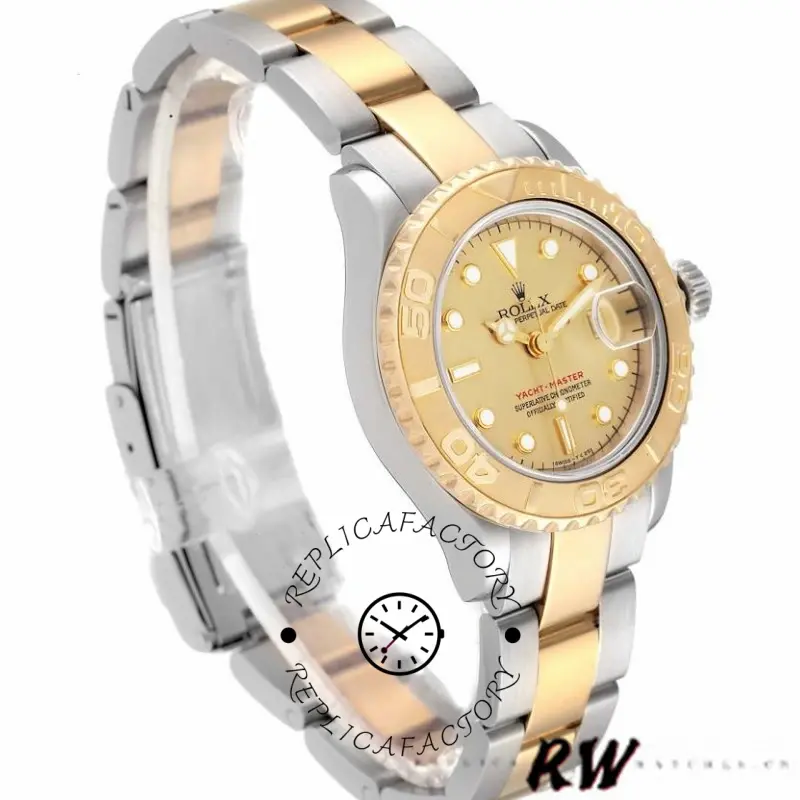 Rolex Yacht-Master 169623 Steel Yellow Gold Champagne Dial 29MM Lady Replica Watch