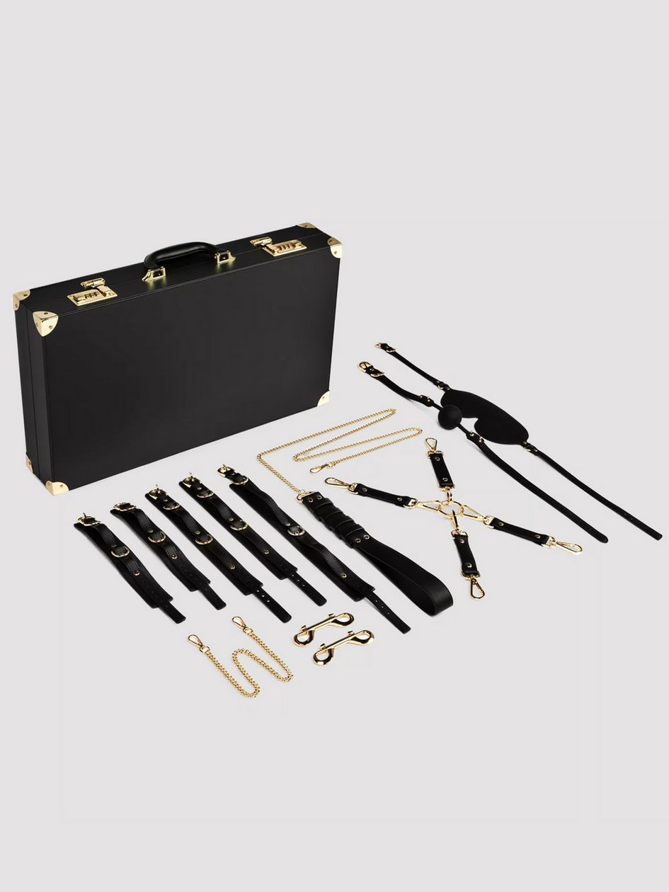 Bedroom Fantasies Faux Leather Luxury Bondage Suitcase (13 Pieces)