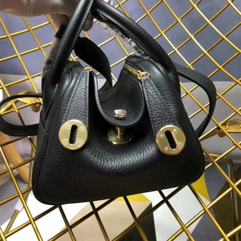Hermes Lindy Mini Bag H079086Ck37 Black/Red/Grey