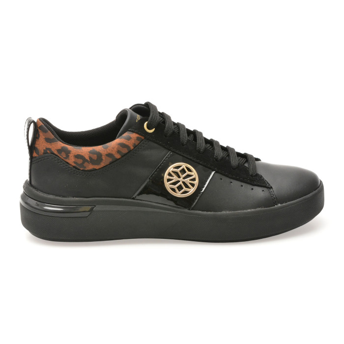 Pantofi sport GEOX negri, D55QFA, din piele naturala