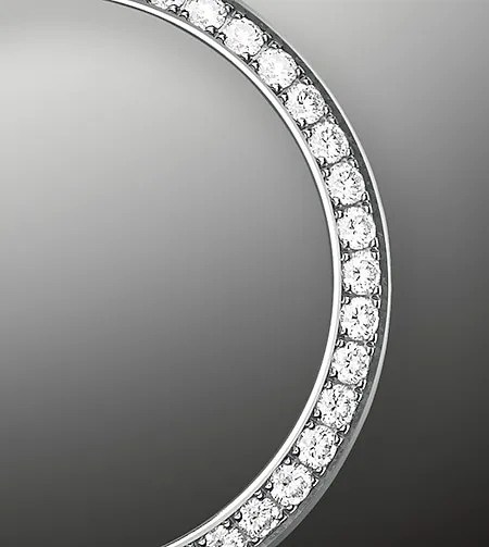 Classic watches LADY-DATEJUST Oyster, 28 mm, white gold and diamonds