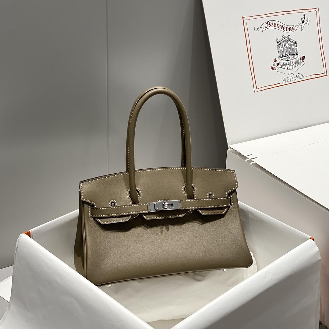 Hermès shoulder birkin 29 Elephant Gray customization