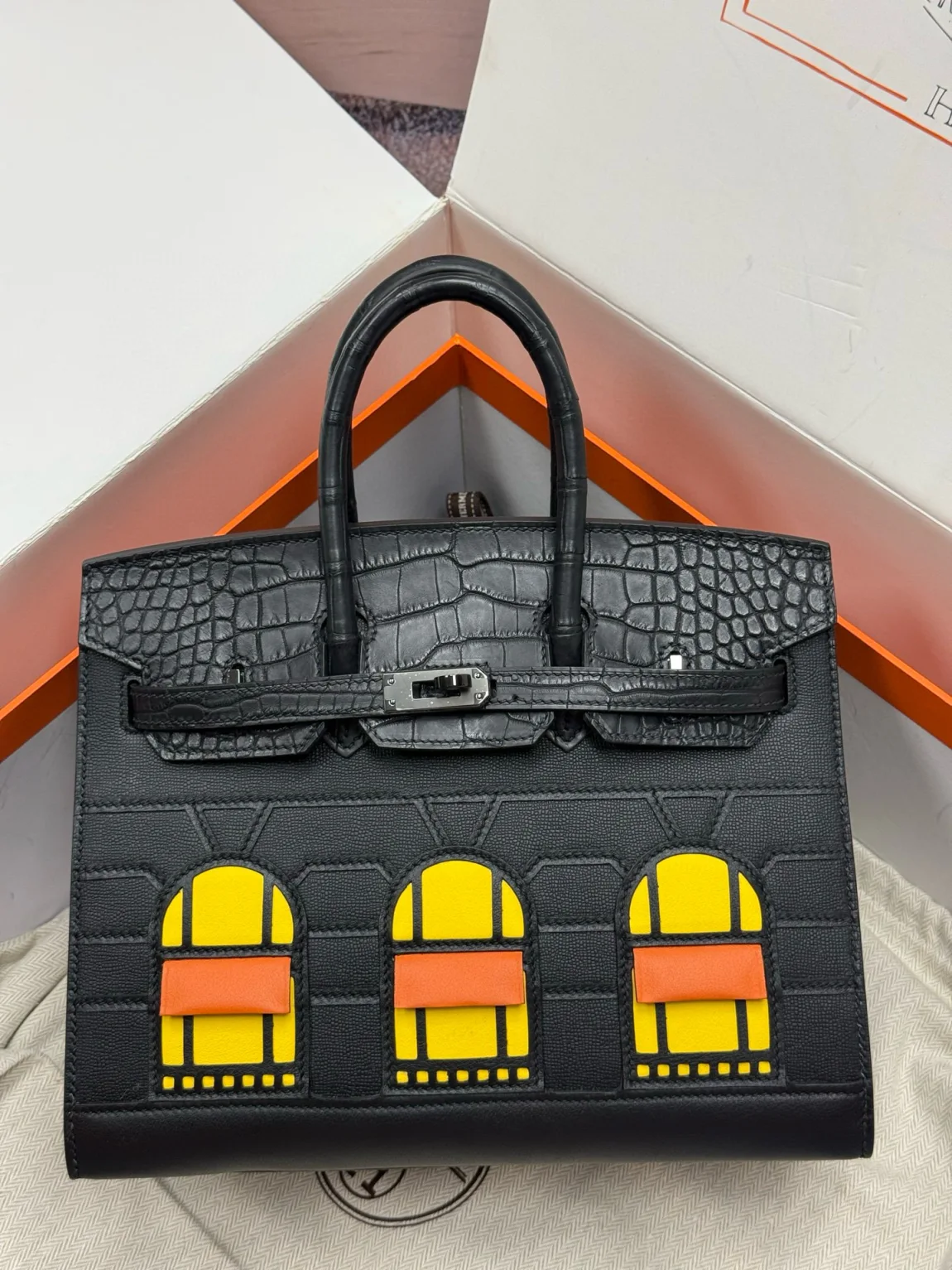 Advanced customization Birkin 25 crocodile skin Black customization