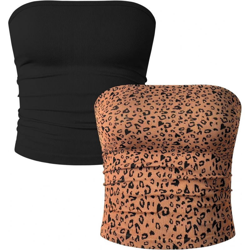 AURETOP Women's 2 Piece Tube Tops Strapless