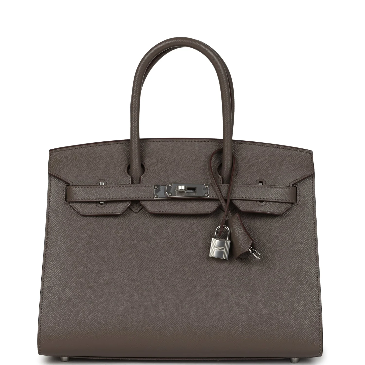 Hermes Birkin Sellier 30 Etain Epsom Palladium Hardware