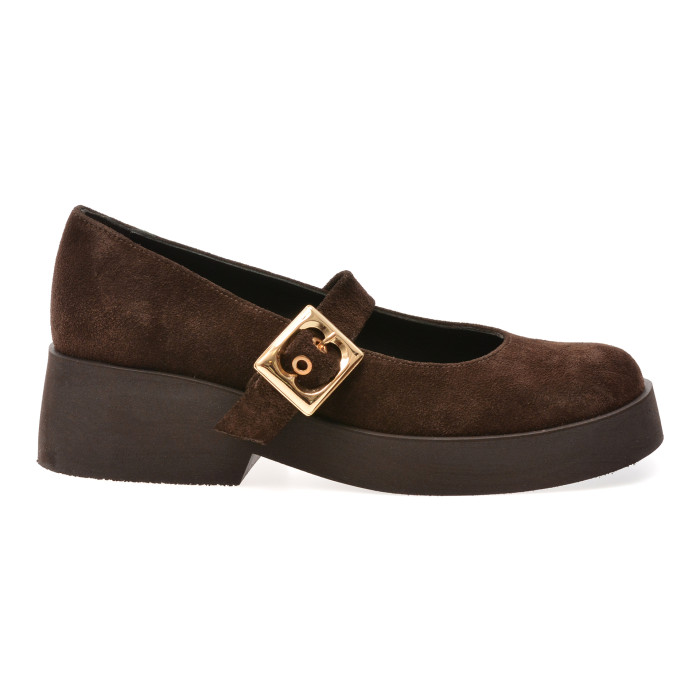 Pantofi EPICA maro, 4842520, din piele intoarsa