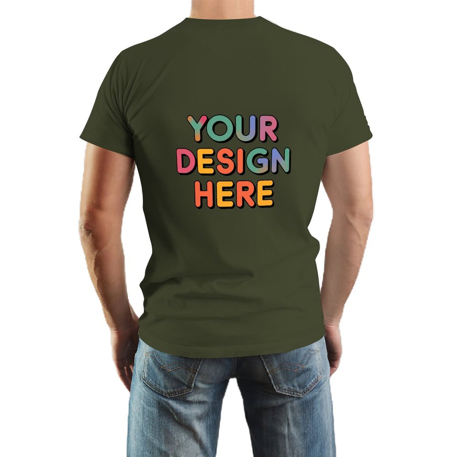 Customized Men’s T-Shirt Back Print in 100% Pure Cotton