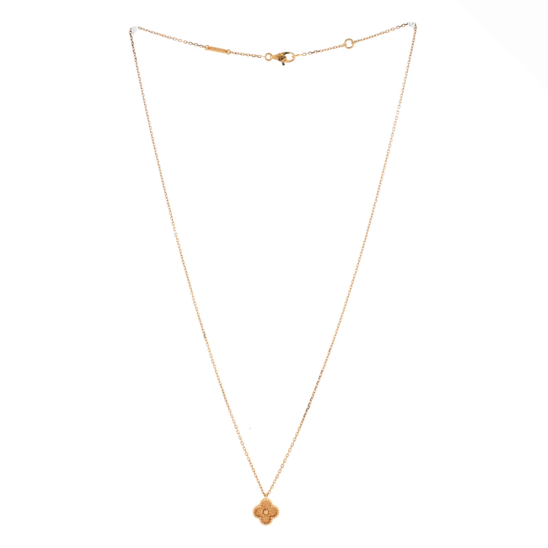 Sweet Alhambra Pendant Necklace 18K Rose Gold
