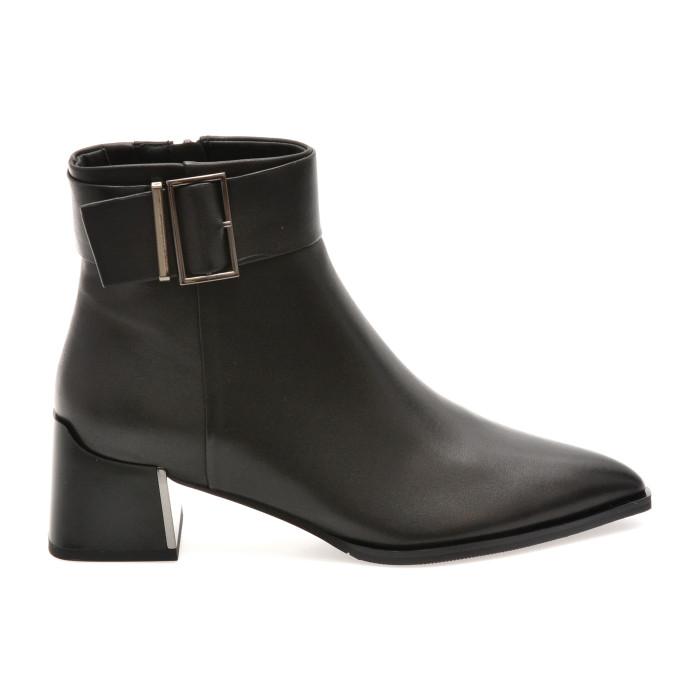 Botine elegante EPICA negre, 5C410, din piele naturala