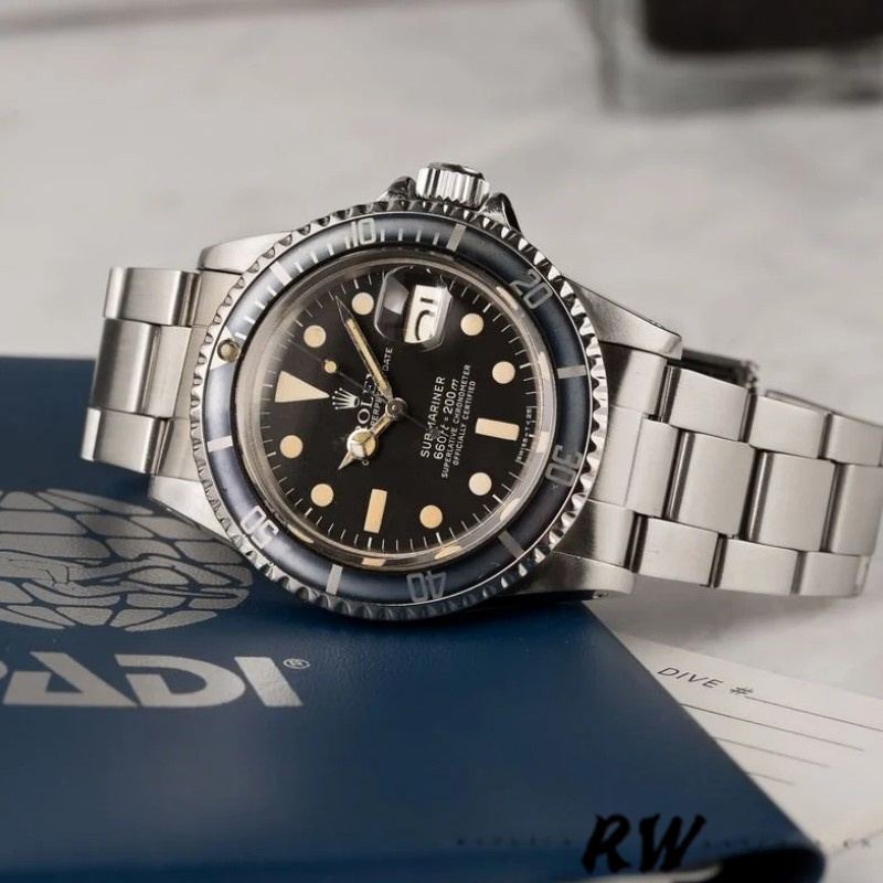 Rolex Submariner 1680 Stainless Steel Case Black Dial 40mm Mens Replica Watch