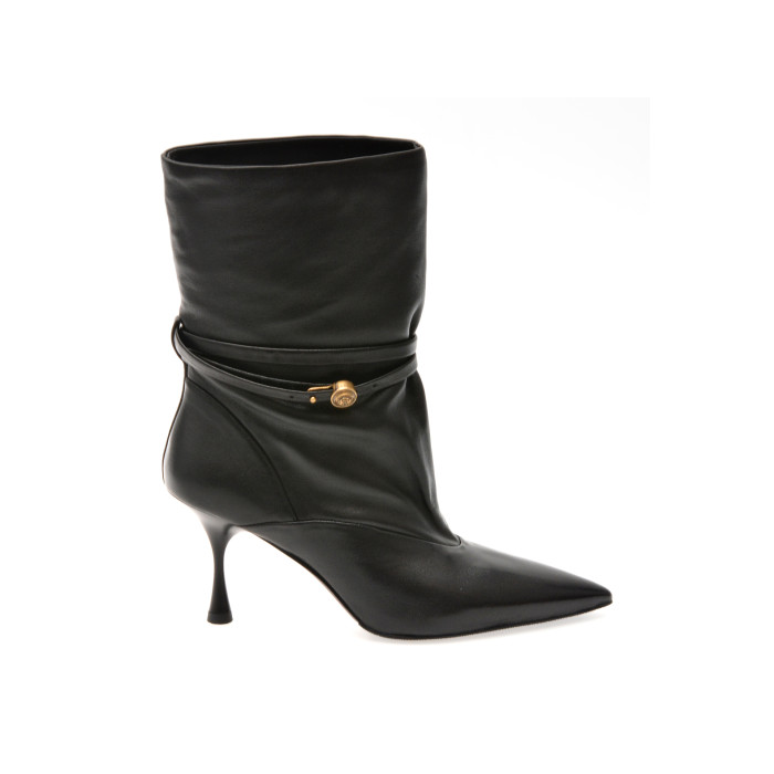 Botine elegante EPICA PREMIUM negre, 01373TB, din piele naturala