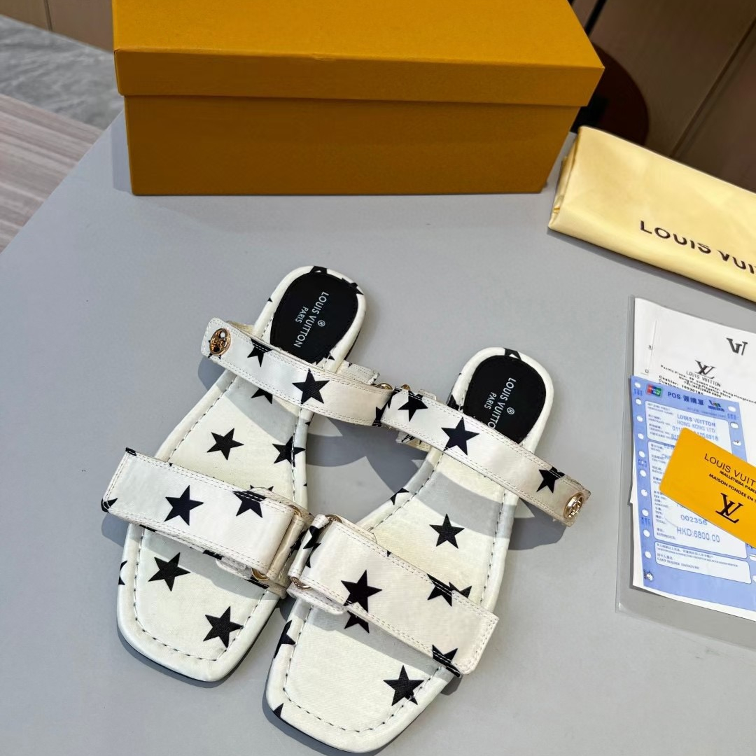 Louis Vuitton Stella Flat Slippers Size 36-41 7-Color